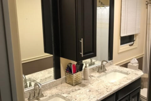 Bathroom remodel with our custom configuration.